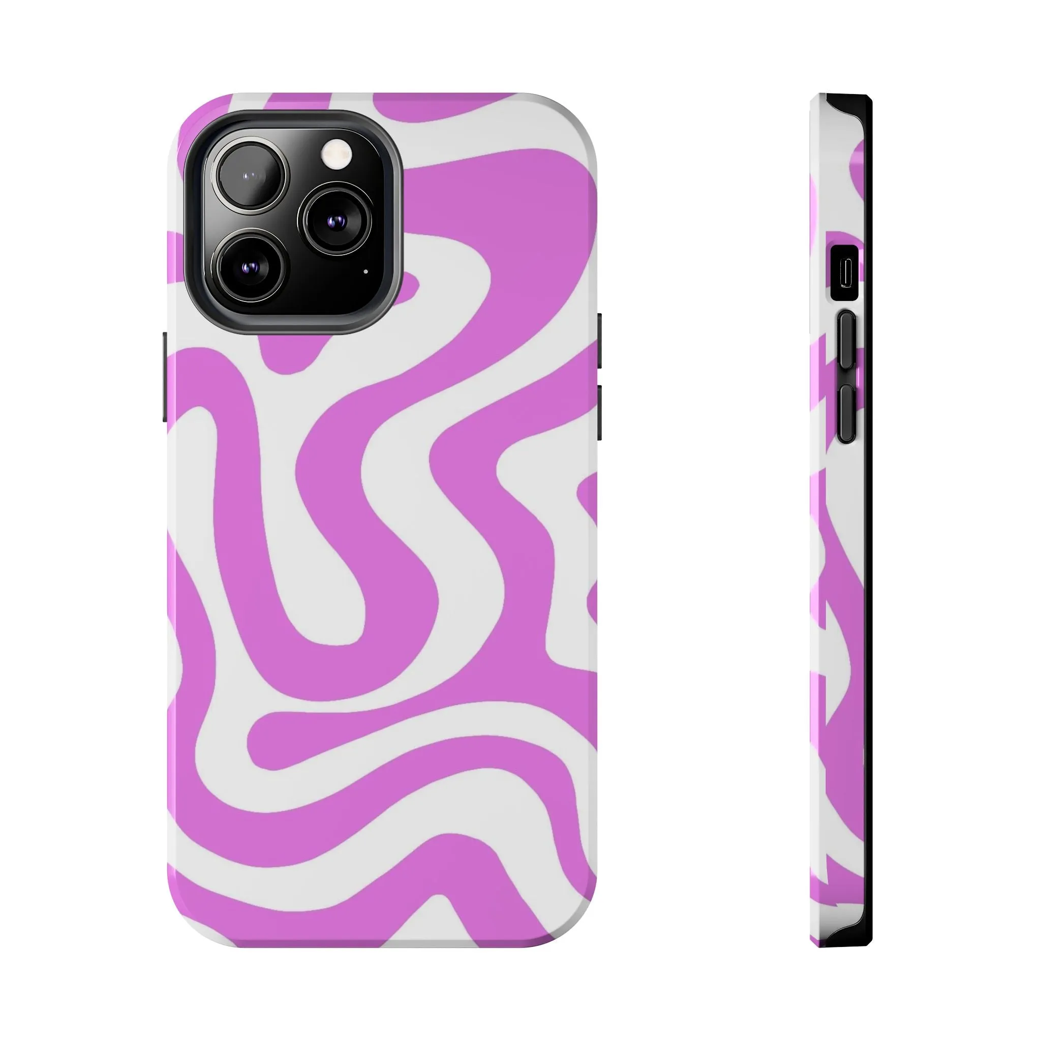 Lilac Swirl Fusion Tough iPhone Cases