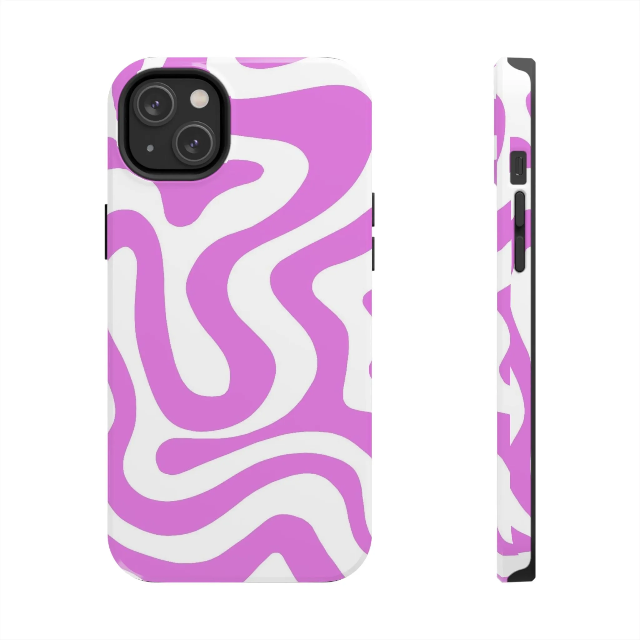 Lilac Swirl Fusion Tough iPhone Cases