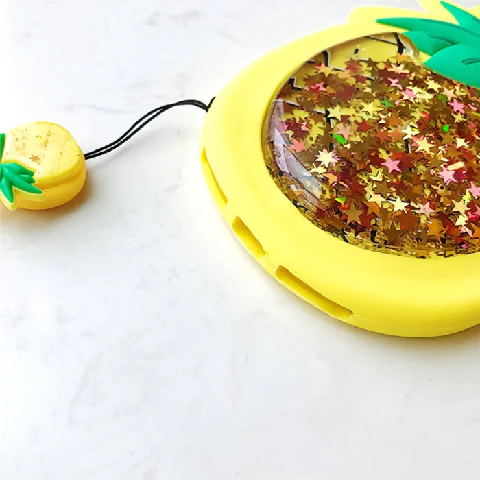 Liquid Glitter Pineapple Case