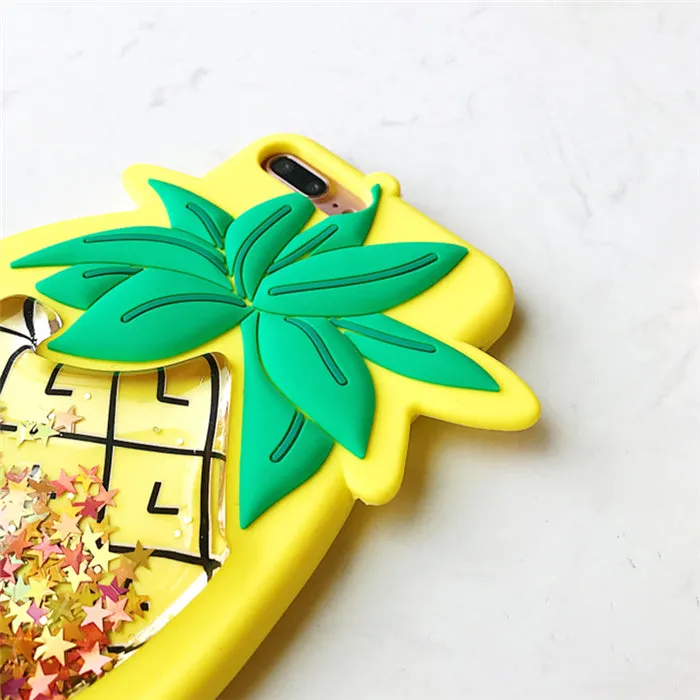 Liquid Glitter Pineapple Case