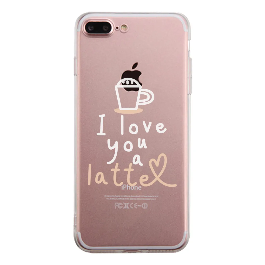 Love A Latte Clear Case Funny Phone Case Unique Coffee Lovers Gifts