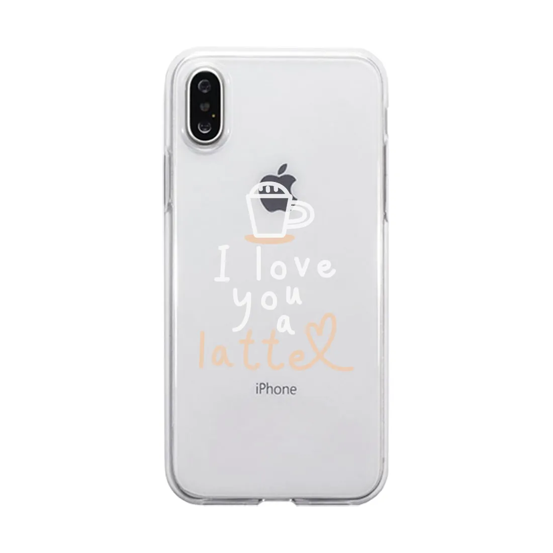 Love A Latte Clear Case Funny Phone Case Unique Coffee Lovers Gifts