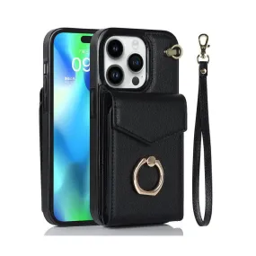 Luxury Mobile Phone Case with Credit Card Holder & Stand for iPhone XR - Black