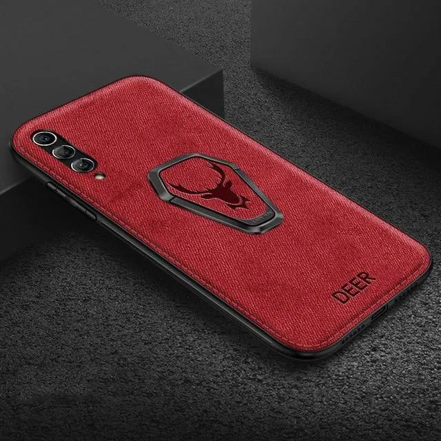 Magnet Holder Case Fabric Bracket Cover For Samsung Galaxy