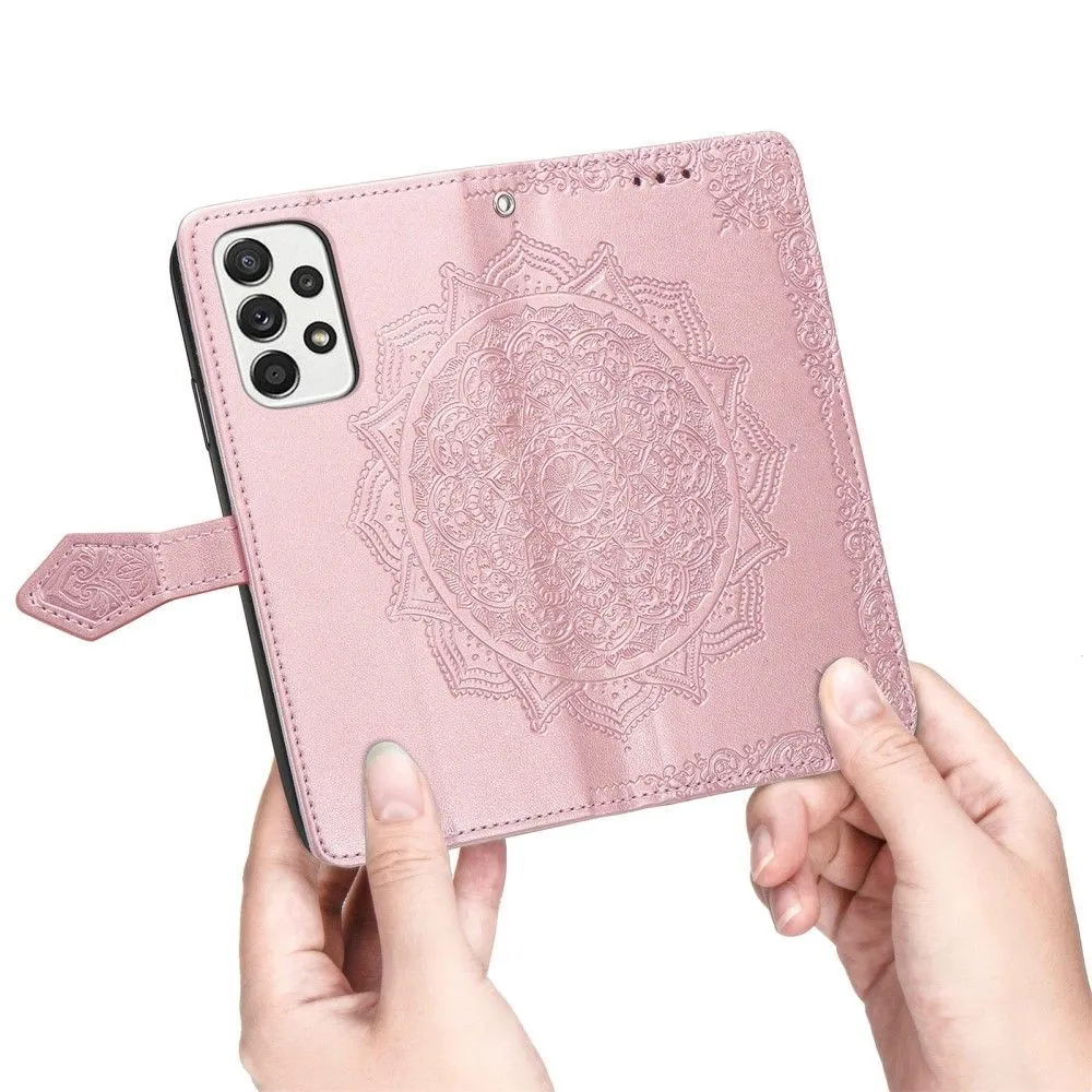 Mandala Samsung Galaxy A73 Flip case - Rose Gold