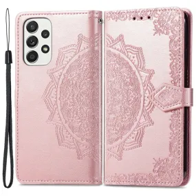 Mandala Samsung Galaxy A73 Flip case - Rose Gold