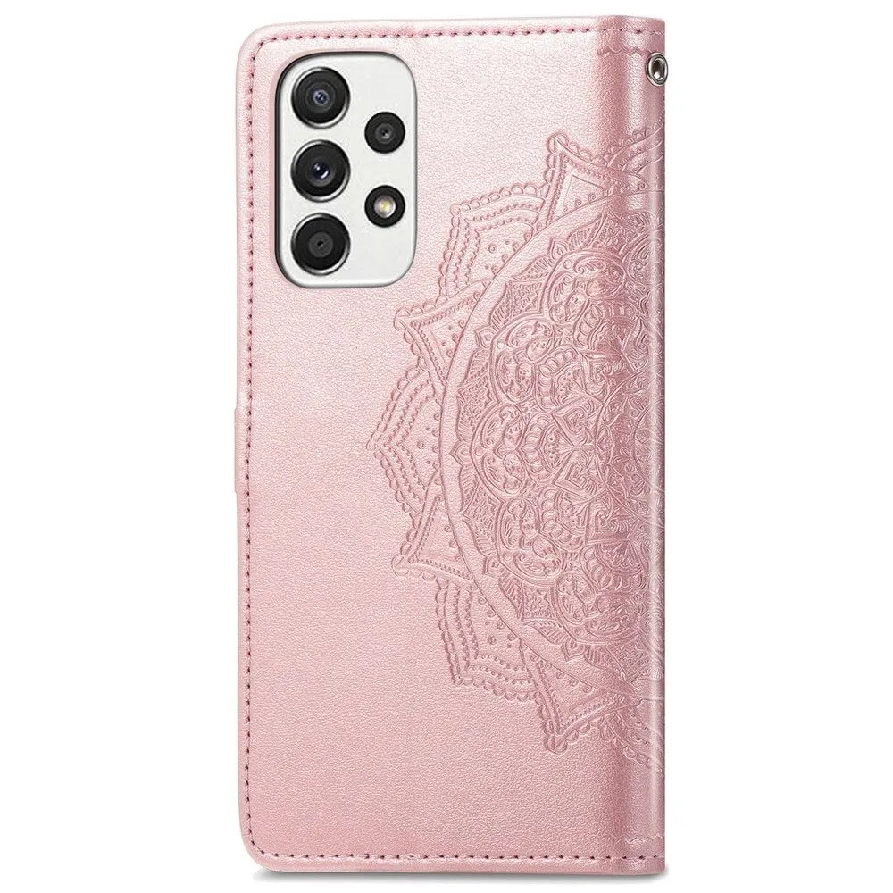 Mandala Samsung Galaxy A73 Flip case - Rose Gold