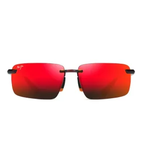 Maui Jim Unisex Red Rectangular Sunglasses