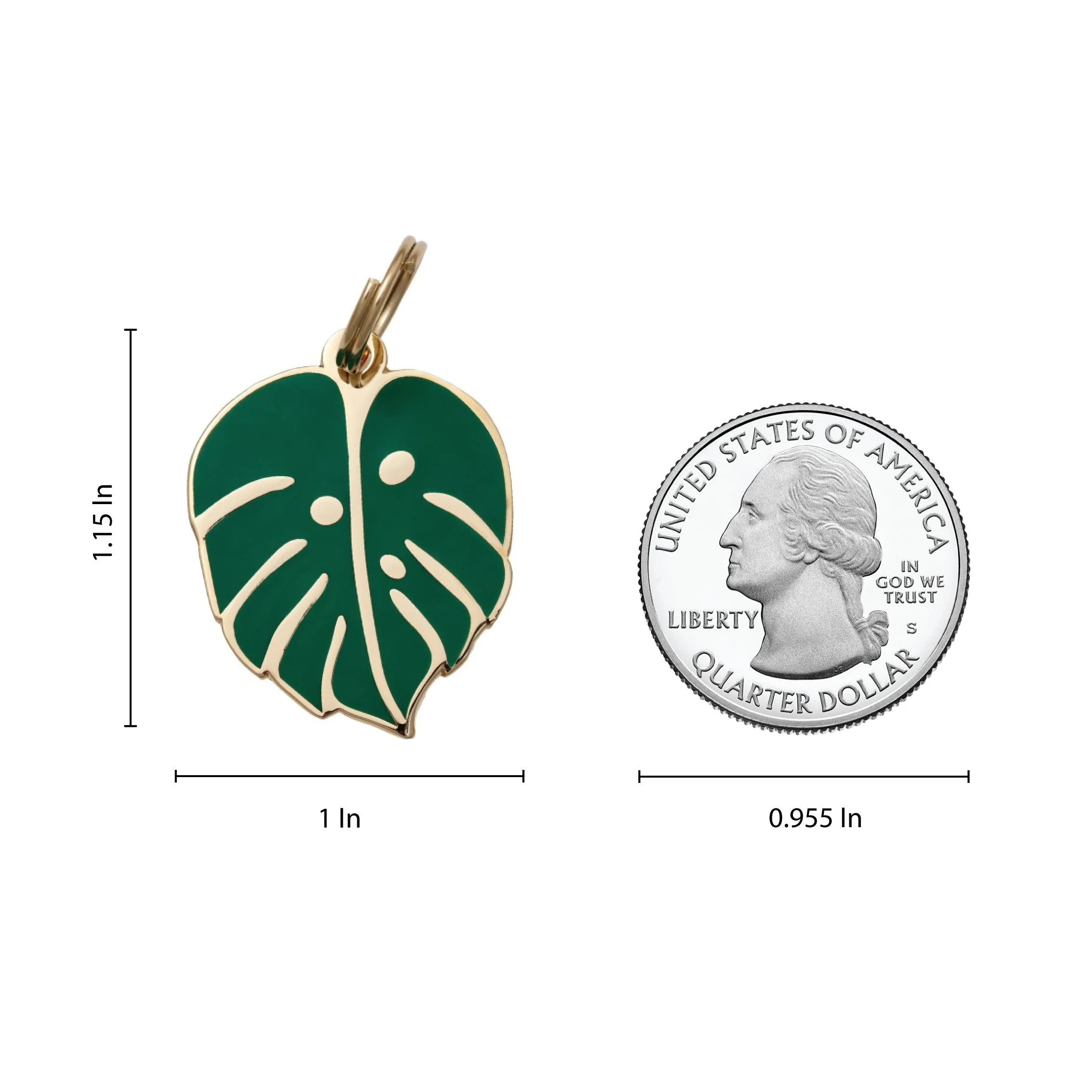 Monstera Leaf Pet ID Tag