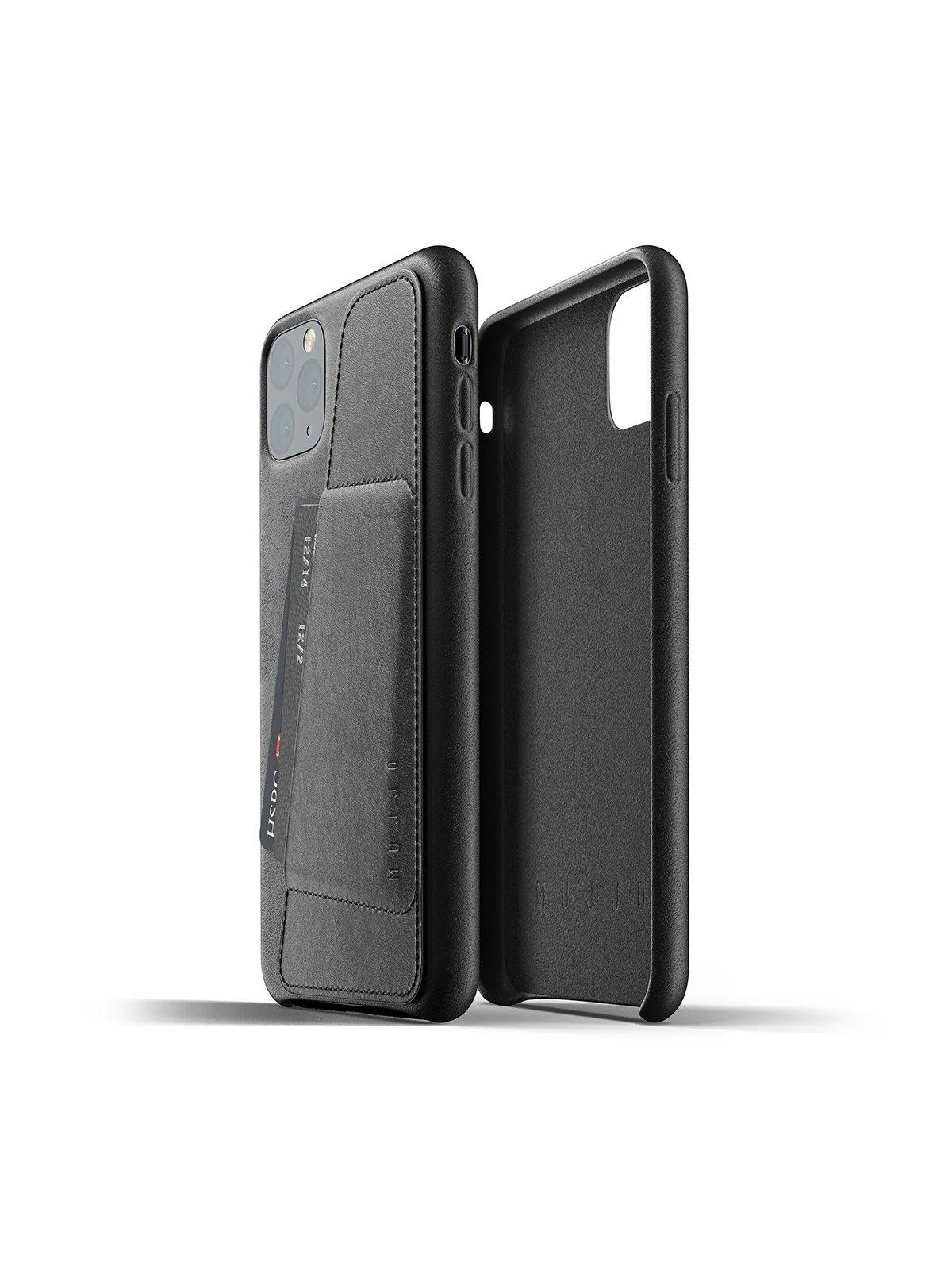 Mujjo Full Leather Wallet Case for iPhone 11 Pro Max Black