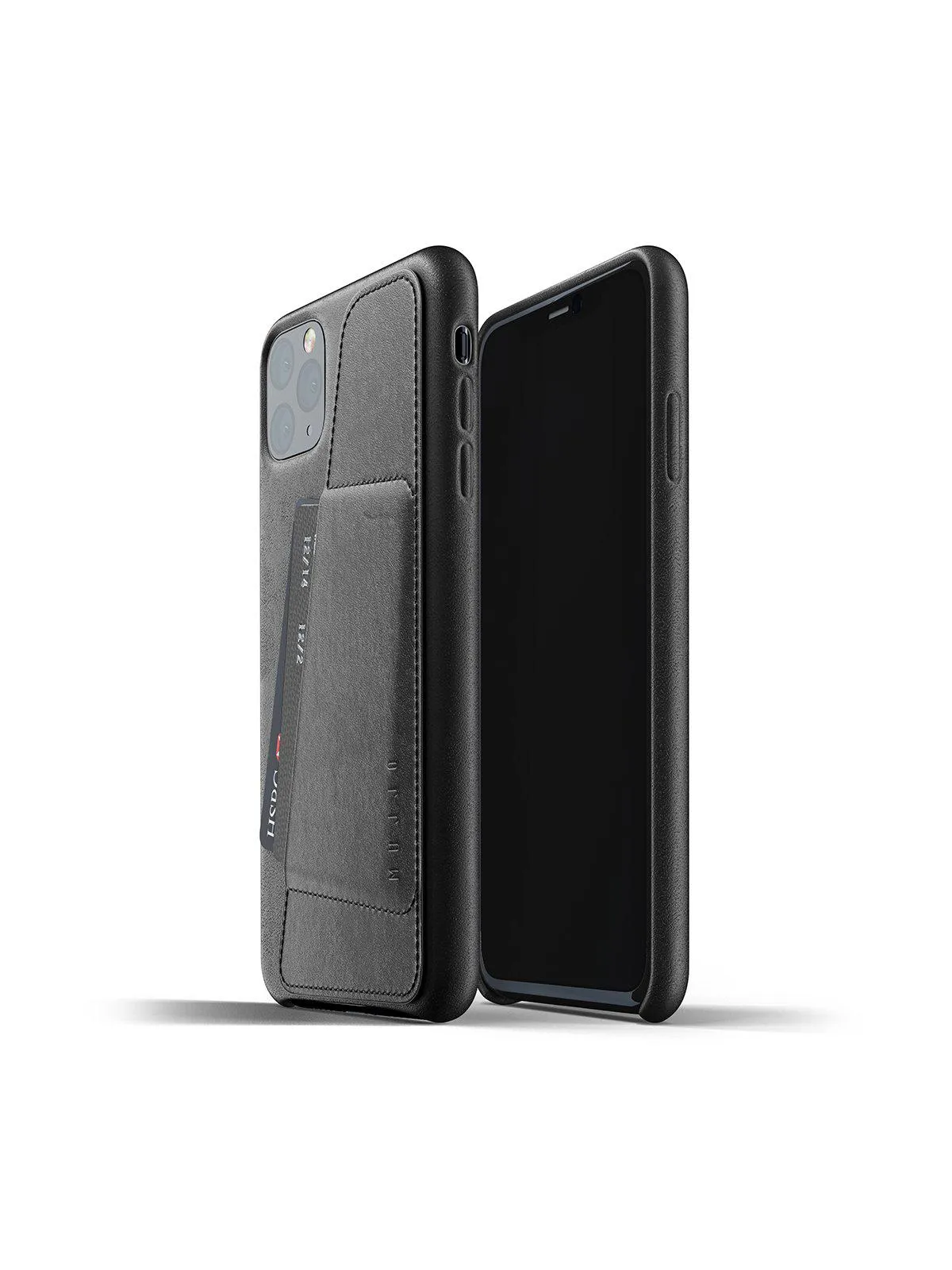 Mujjo Full Leather Wallet Case for iPhone 11 Pro Max Black