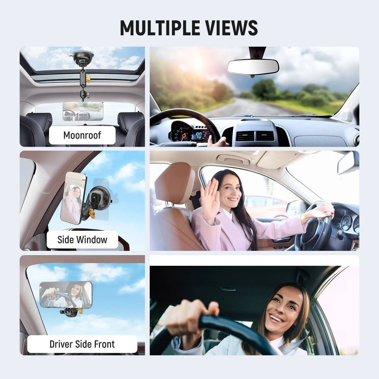 NEEWER CA030 Suction Cup Mount with Magnetic Phone Holder for Phones