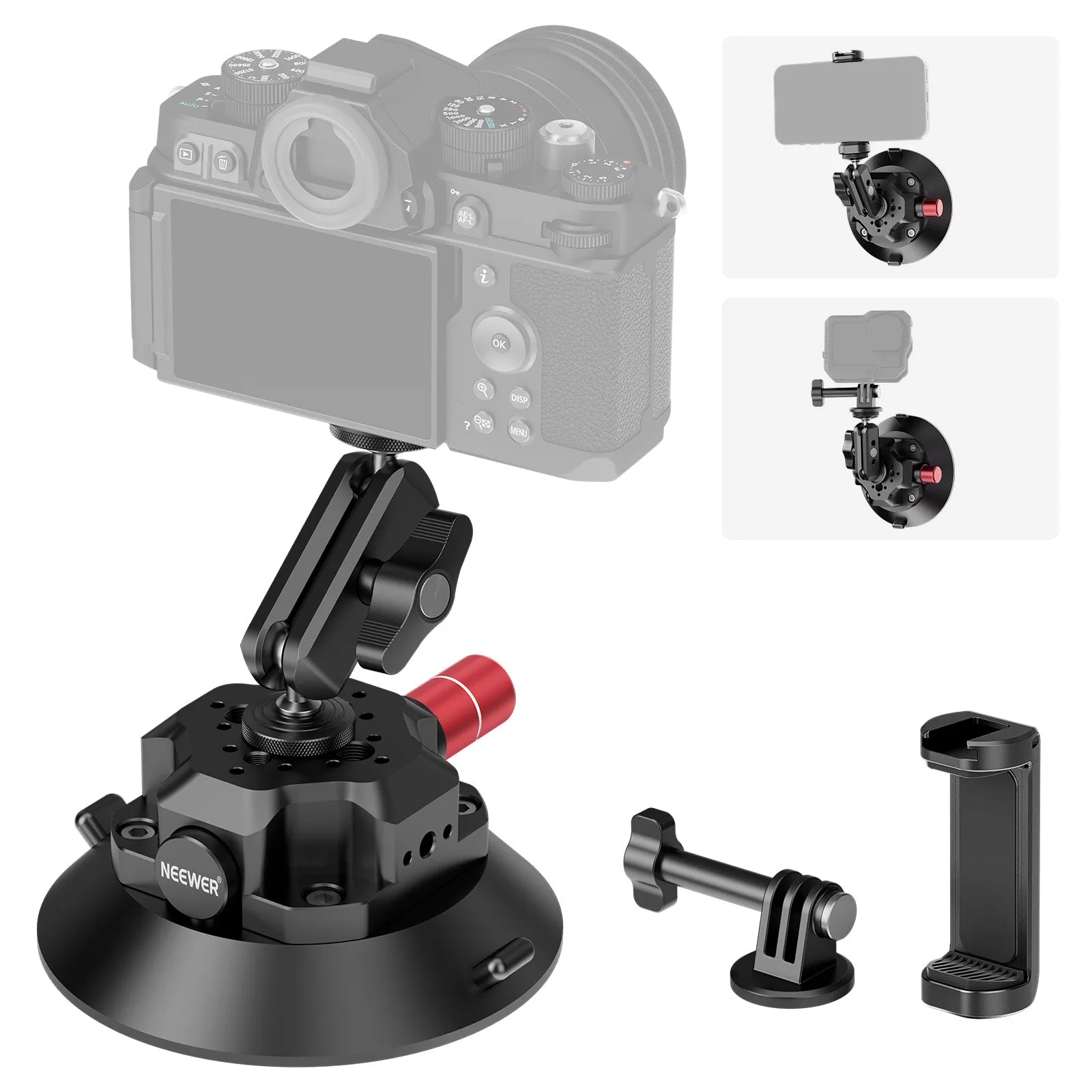 NEEWER CA104/CA105 Suction Cup Mount with Arm