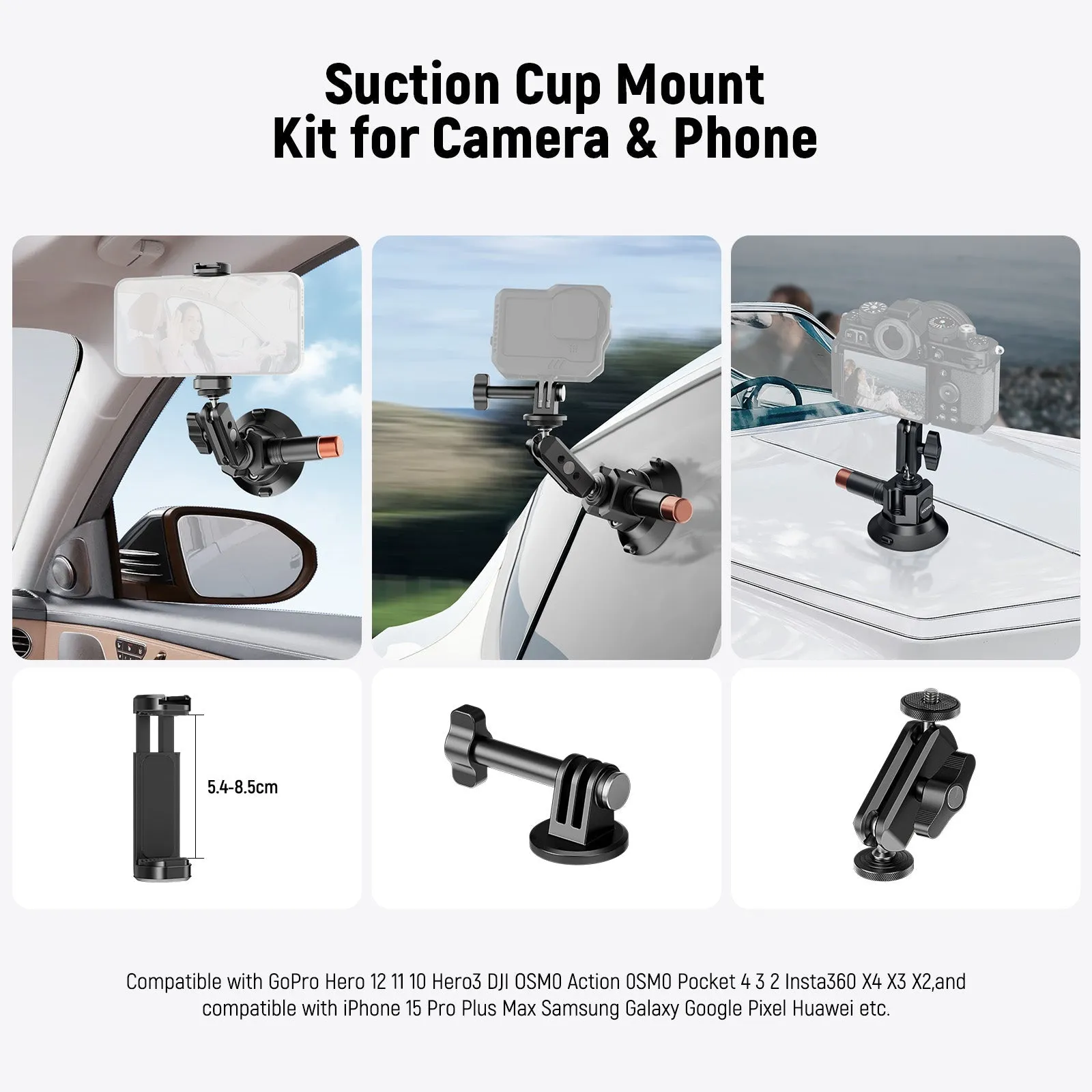 NEEWER CA104/CA105 Suction Cup Mount with Arm