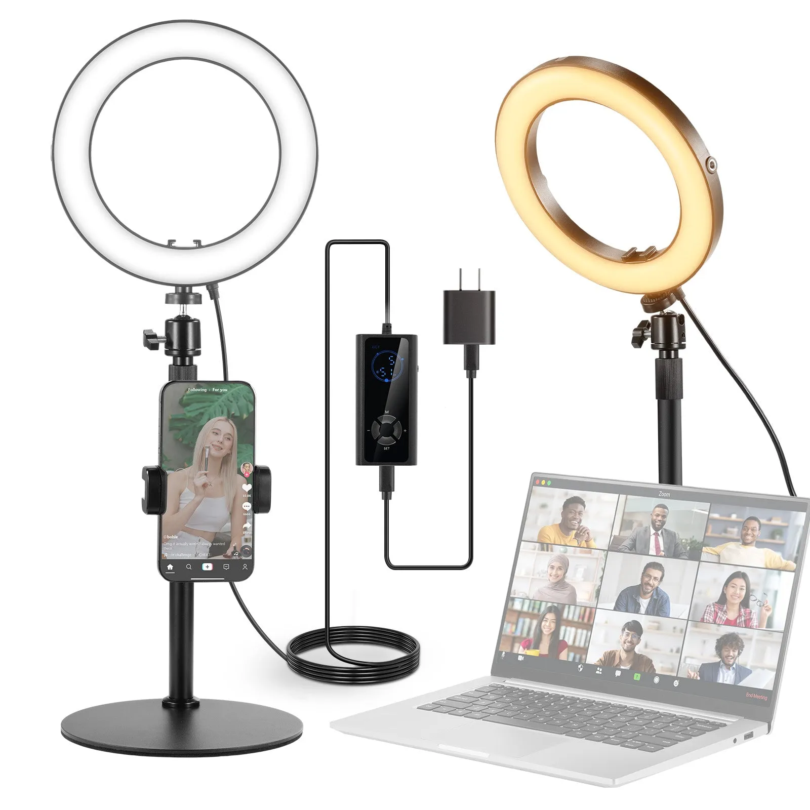 NEEWER RH8B 8" Desk Ring Light with Stand