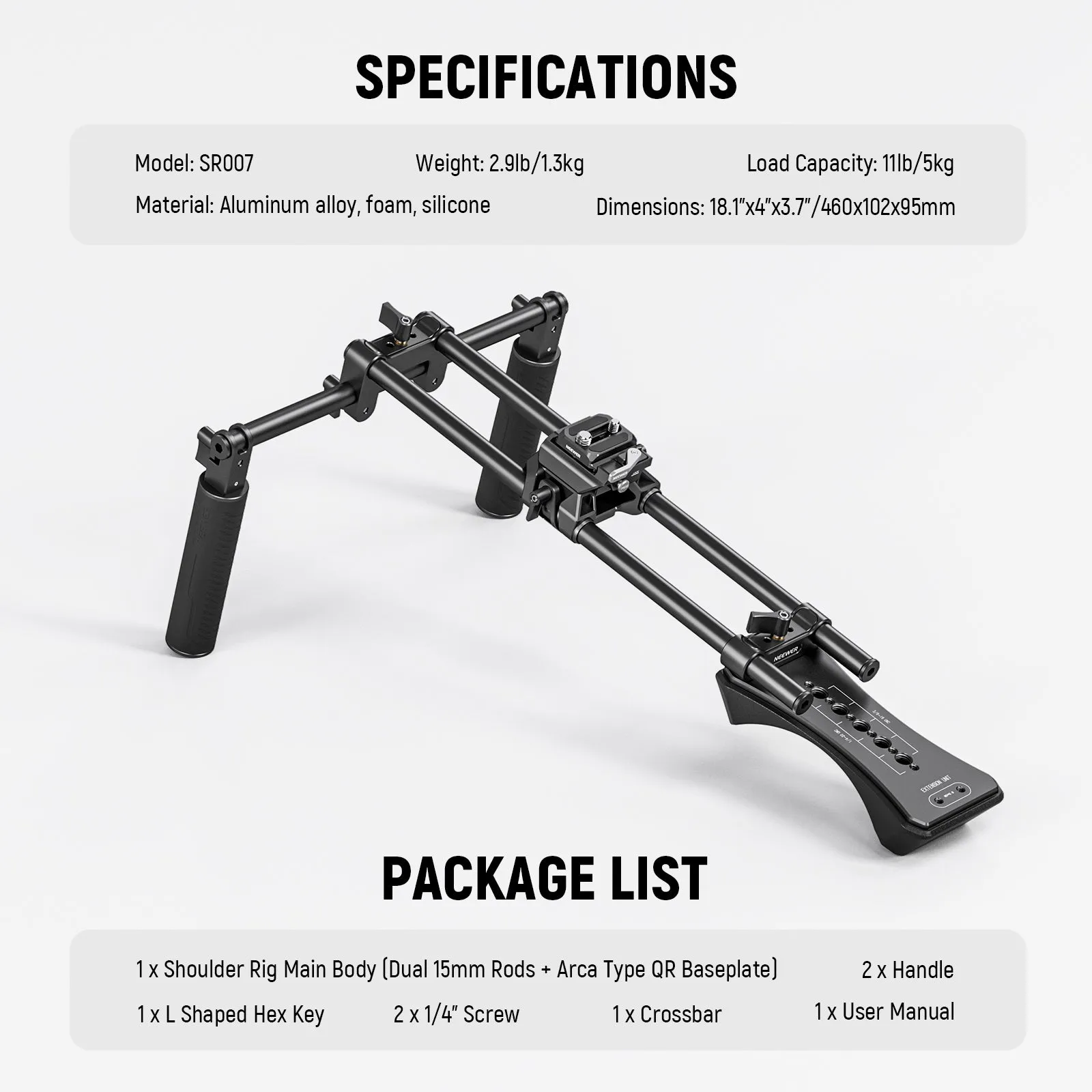 NEEWER SR007 Universal Shoulder Rig Kit