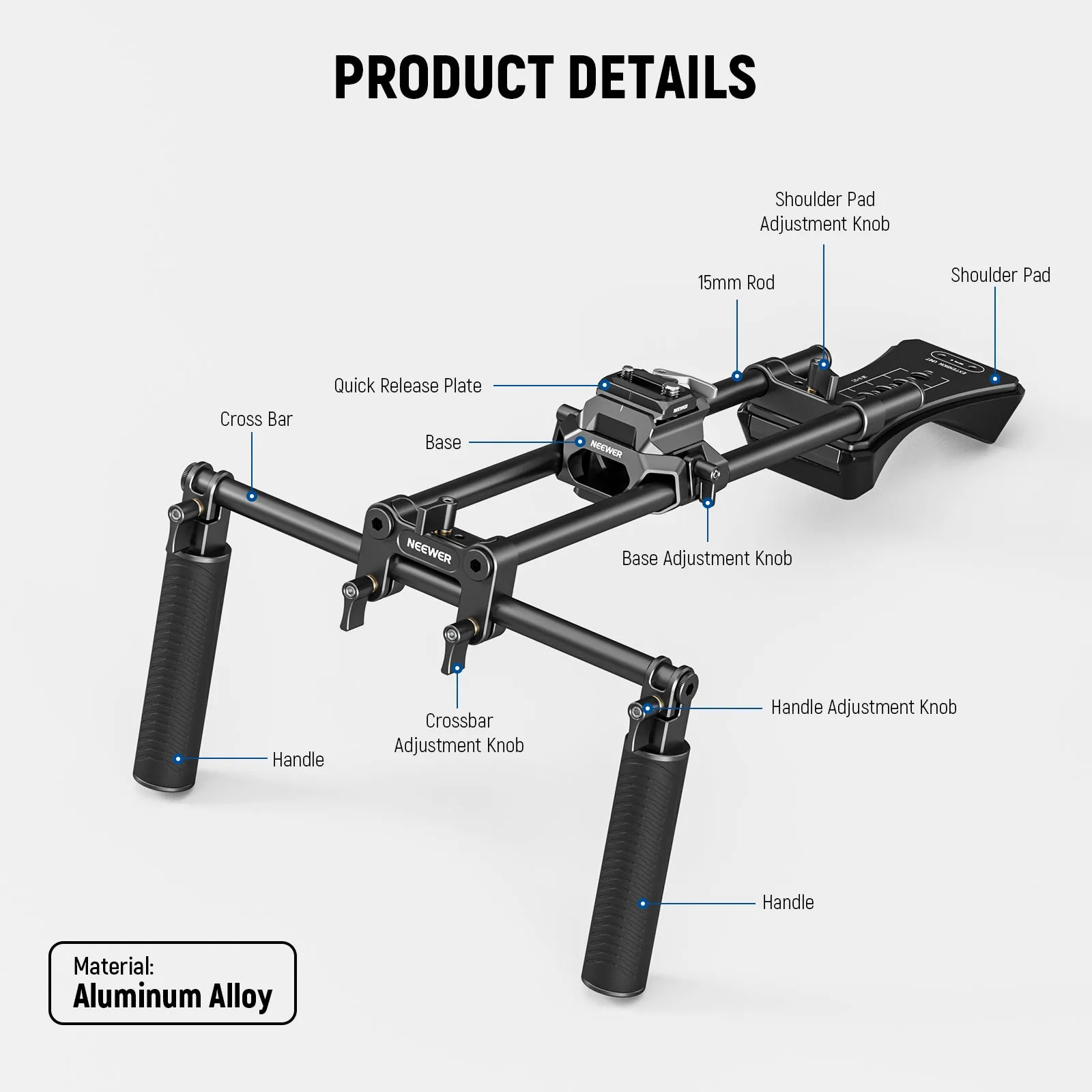 NEEWER SR007 Universal Shoulder Rig Kit