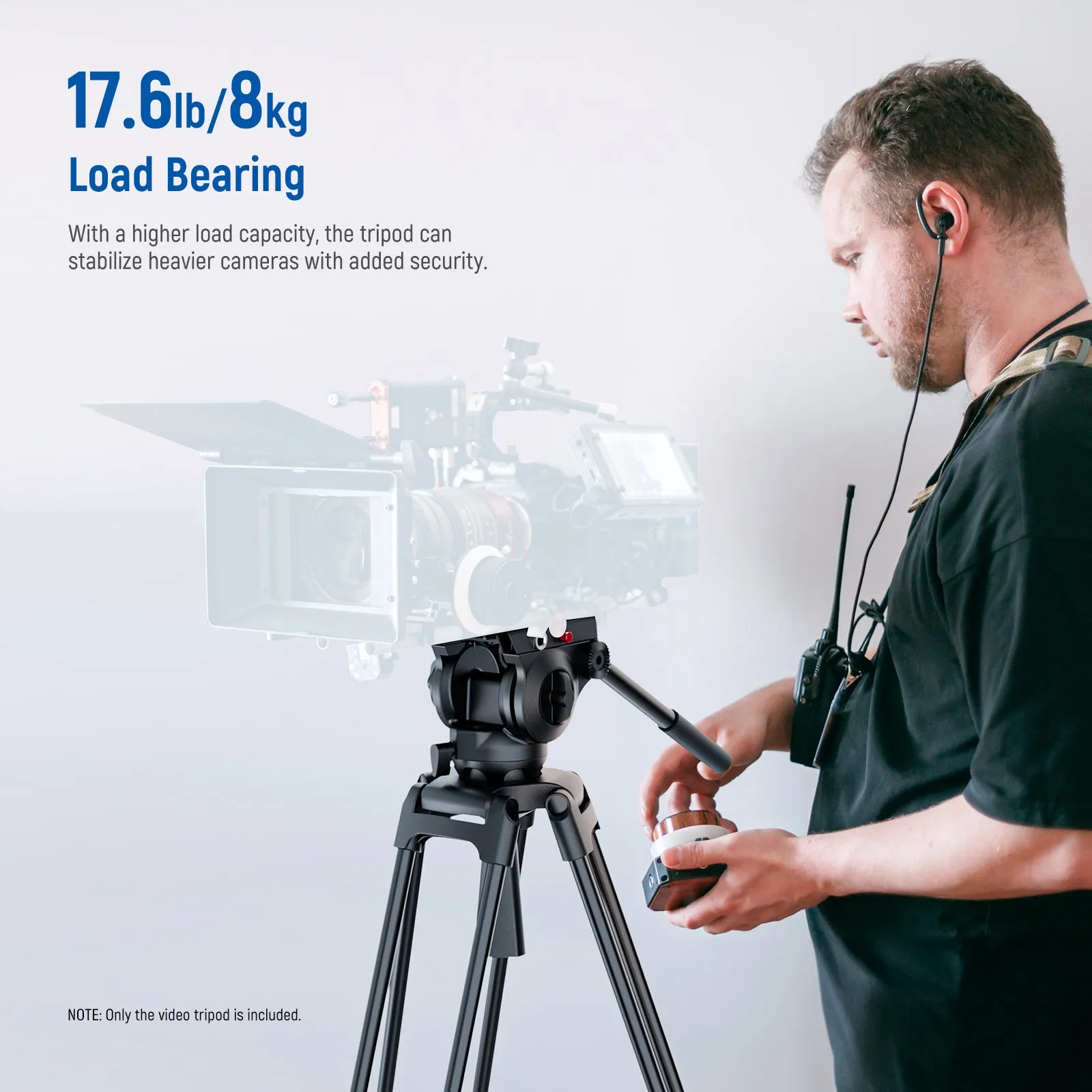 NEEWER TP37 74" Video Tripod for Camera with Fluid Head