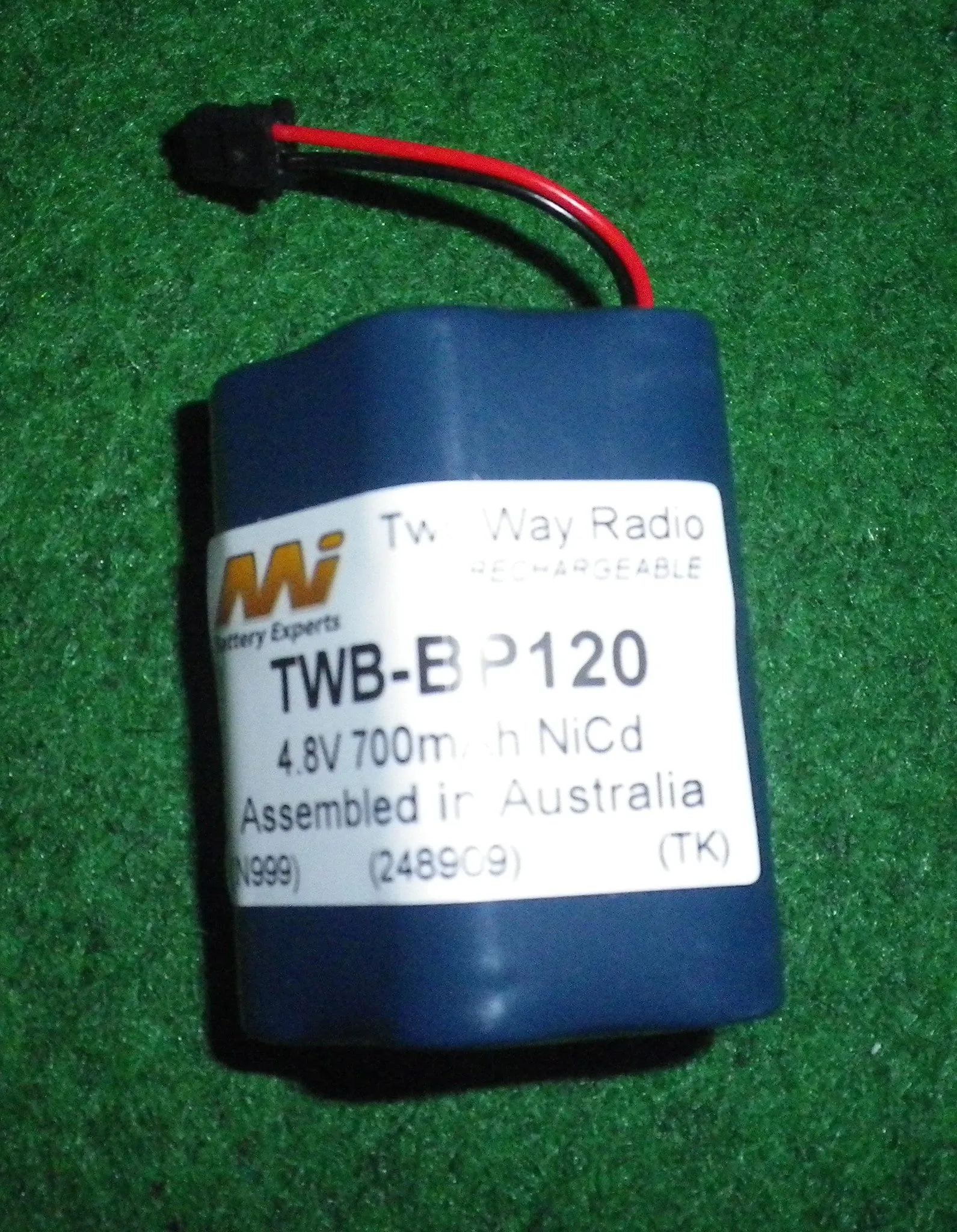 NiCd 4.8Volt Two Way Radio Battery Suits Uniden - Part # TWB-BP120, RBW33