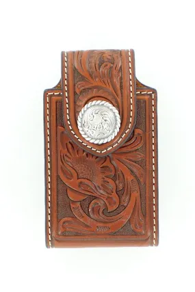 Nocona Tan Floral Tooled Cell Phone Case