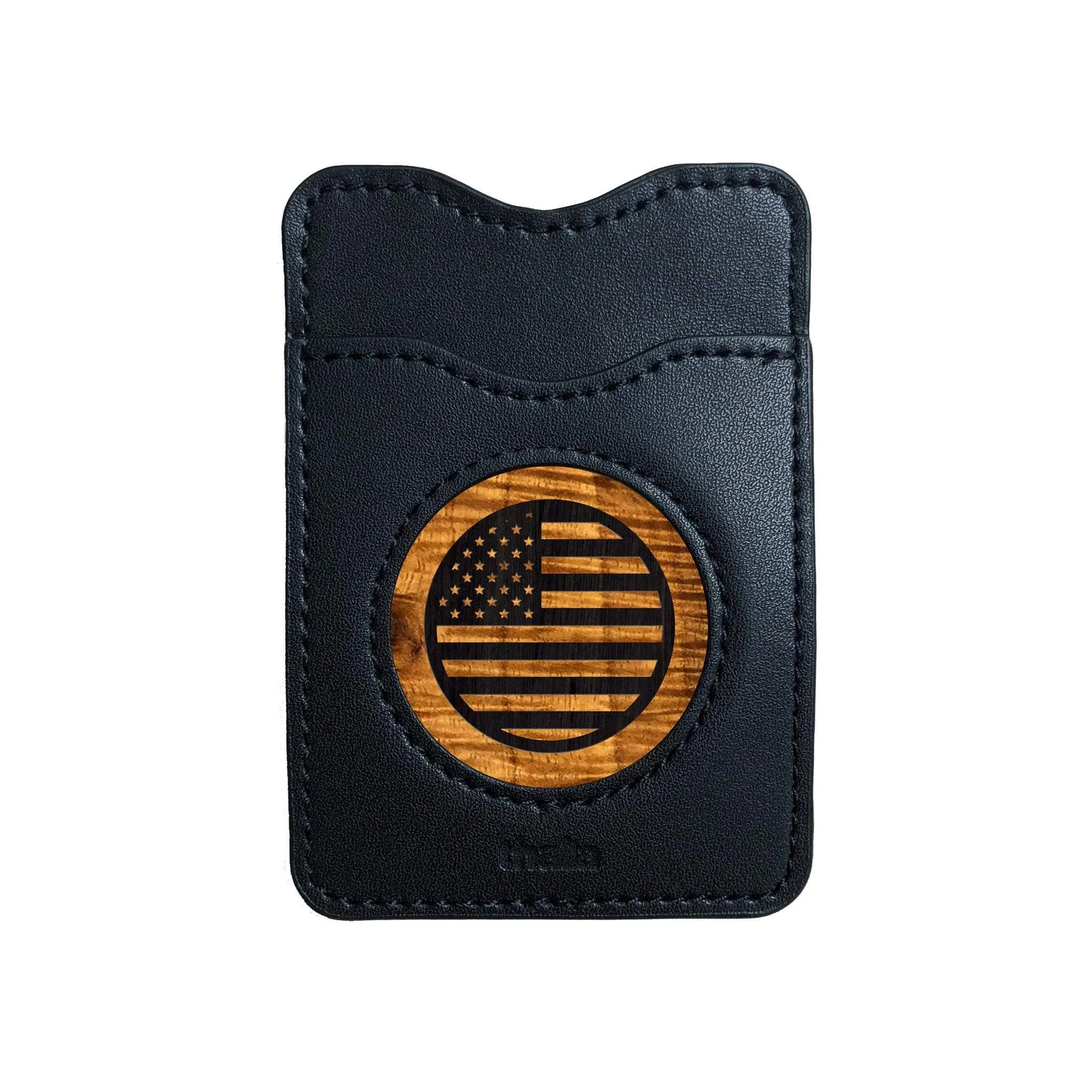 Old Glory Engraving | Leather Phone Wallet