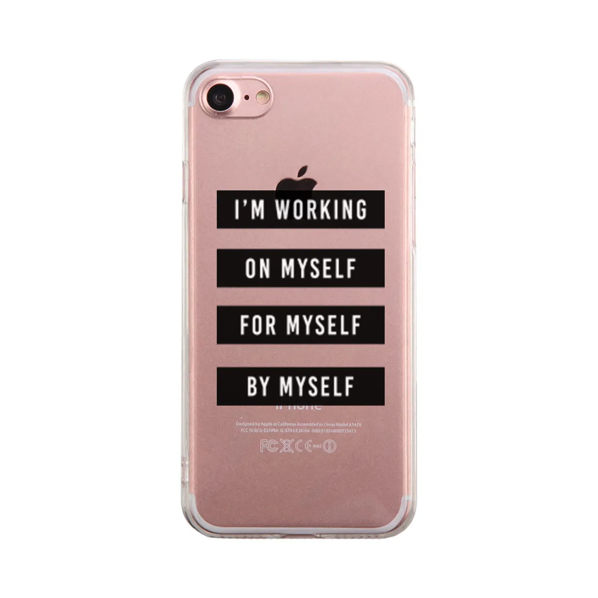 On Myself For Myself By Myself Case Clear Phone Cover