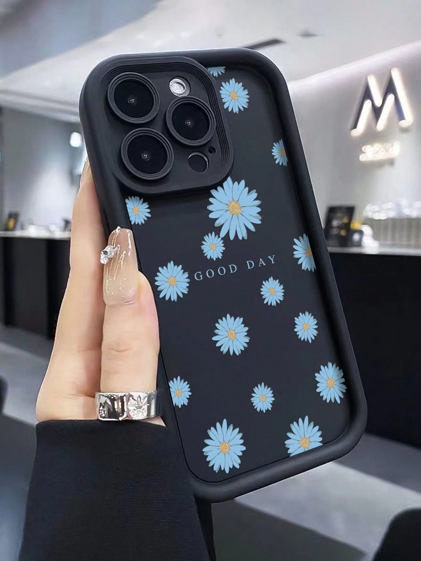 One Personality Simple Small Flower Pattern Thickened Anti-Drop Phone Case For IPhone 11 12 13 14 11Pro Max 12Pro Max 13Pro Max 14Pro Max XR 15 15PRO 15PROMAX And Samsung Galaxy A05, A15, A25, A35, A55, S23, S24 Series