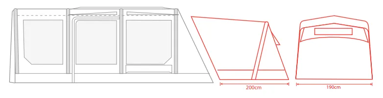 Outdoor Revolution Sleeping Annexe for the Movelite T3E and T4E