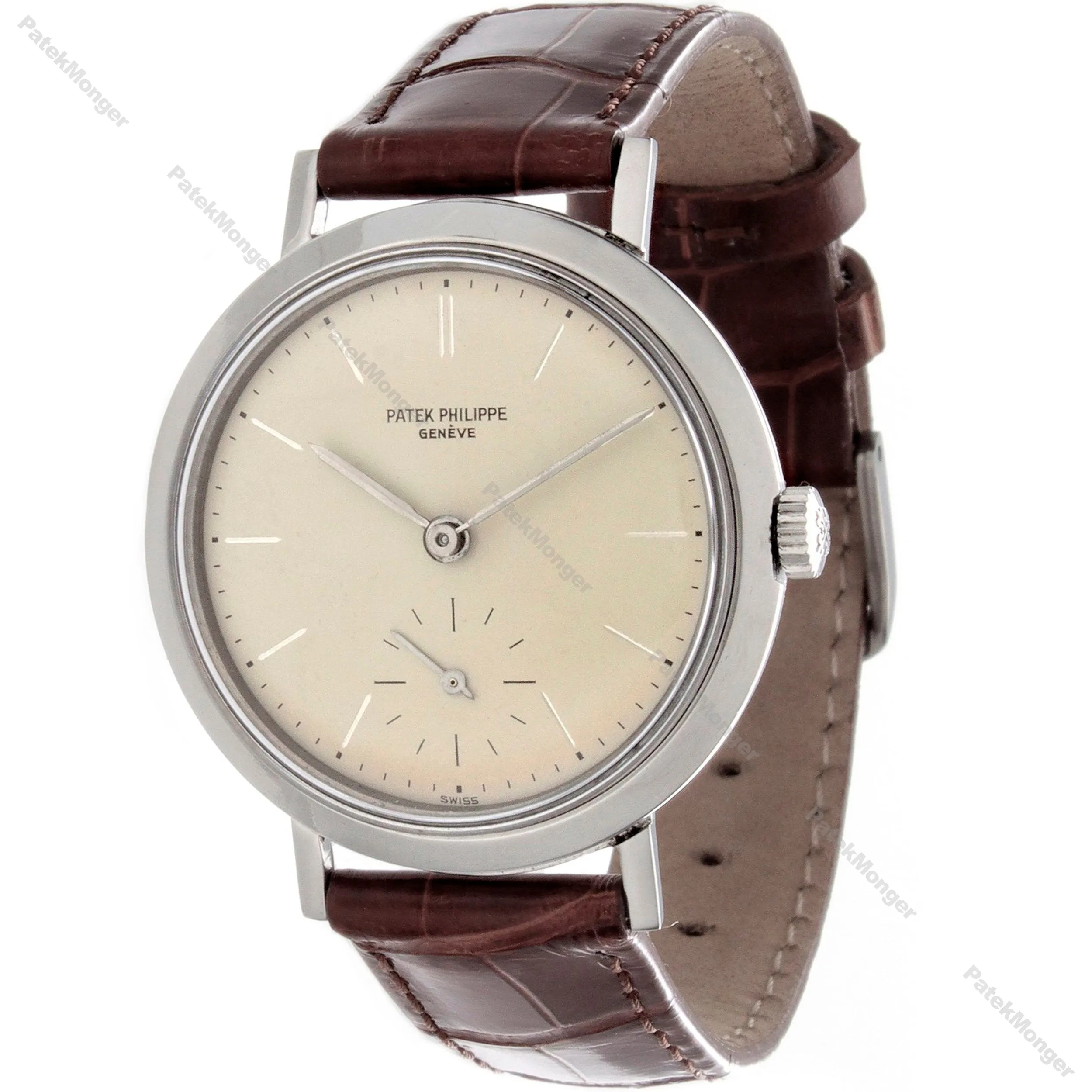 Patek Philippe 3419A Vintage 35mm Stainless Steel Calatrava Watch Circa 1962