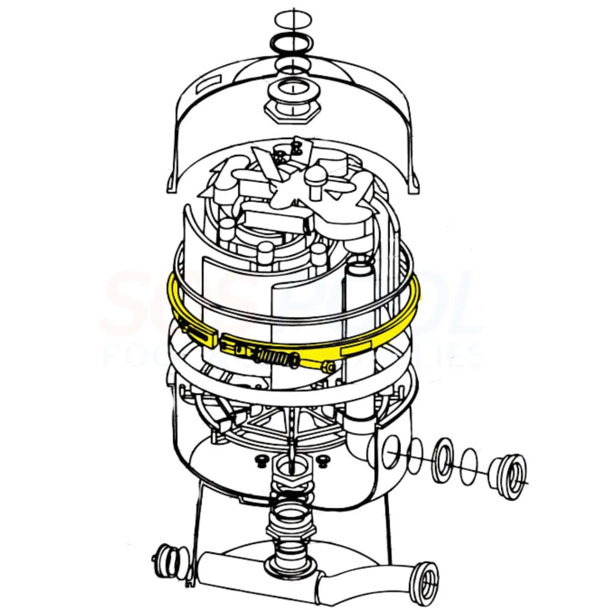 Pentair Clamp Band Assembly FNS Filters | 195351