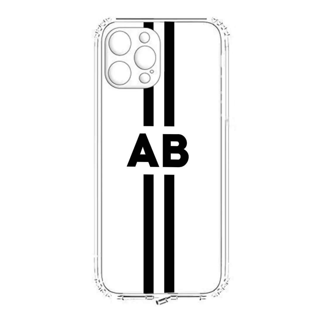 Perosnalized IPhone 11 Pro Max Cases Designer with Initial Flexible Clear Case with Camera Protection