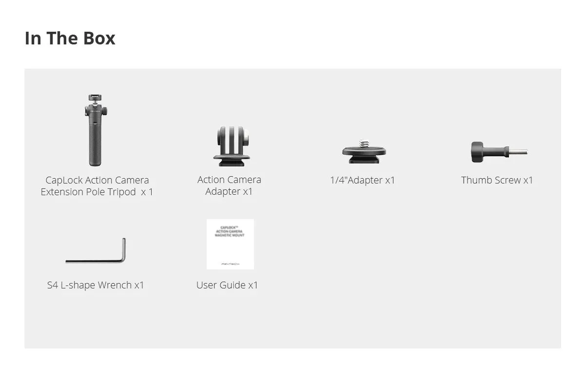 PGYTECH CapLock Action Camera Extension Pole Tripod