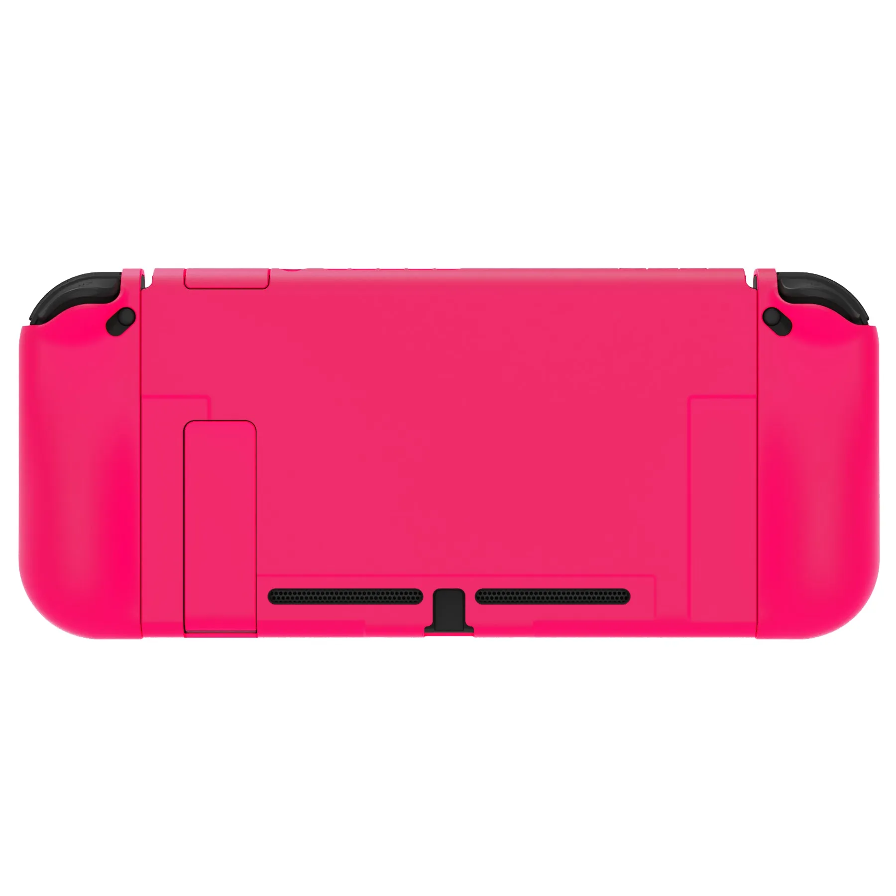 PlayVital UPGRADED Glossy Dockable Case Grip Cover for NS Switch, Ergonomic Protective Case for NS Switch, Separable Protector Hard Shell for Joycon - Bright Pink - ANSP3011