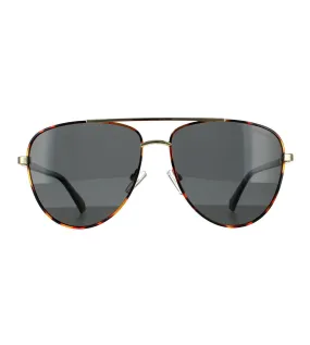 Polaroid Men's Grey Polarized Aviator Sunglasses