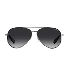 Polaroid Women's Grey Gradient Polarized Aviator Sunglasses