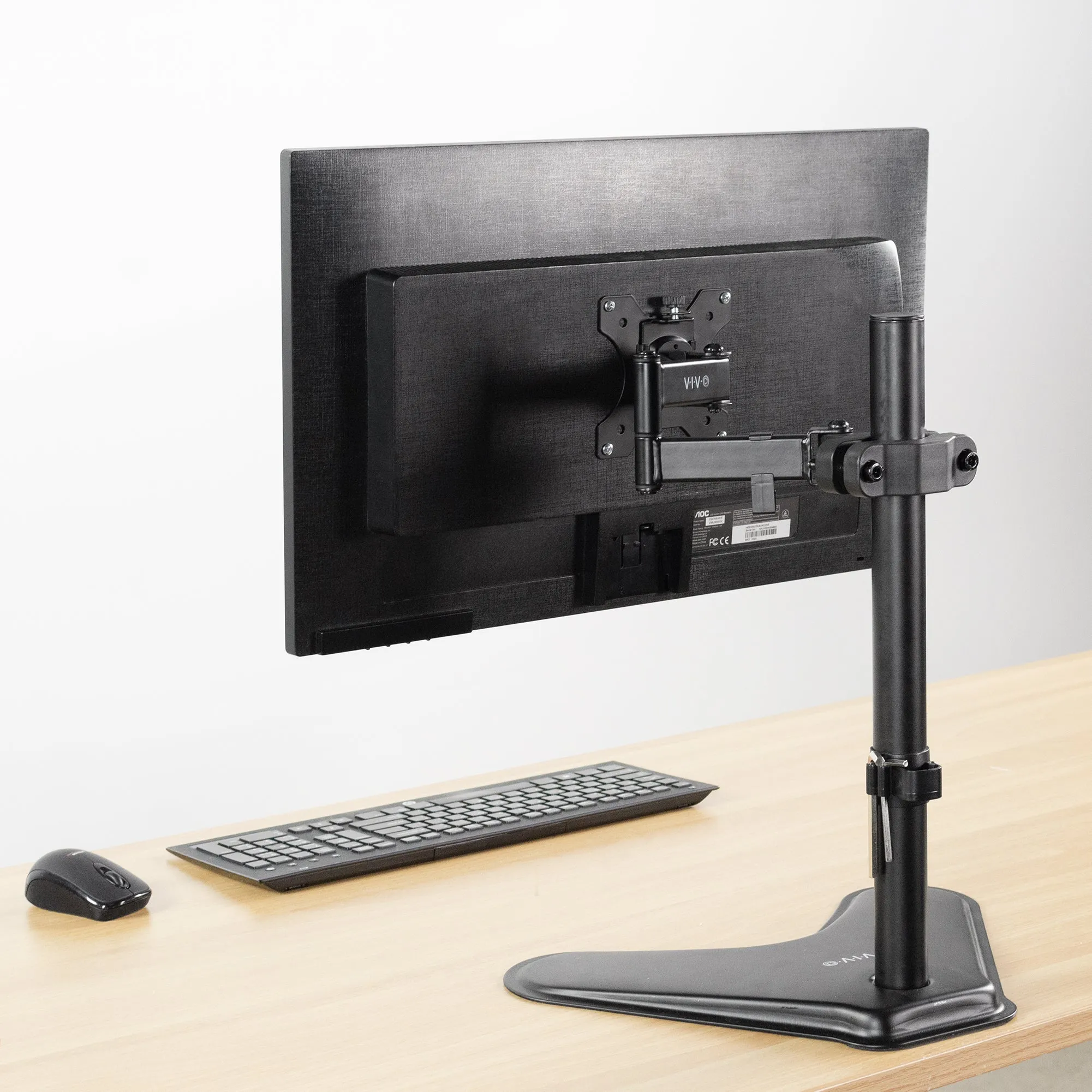 Pole Mount Monitor Arm for VESA 75x75mm and 100x100mm