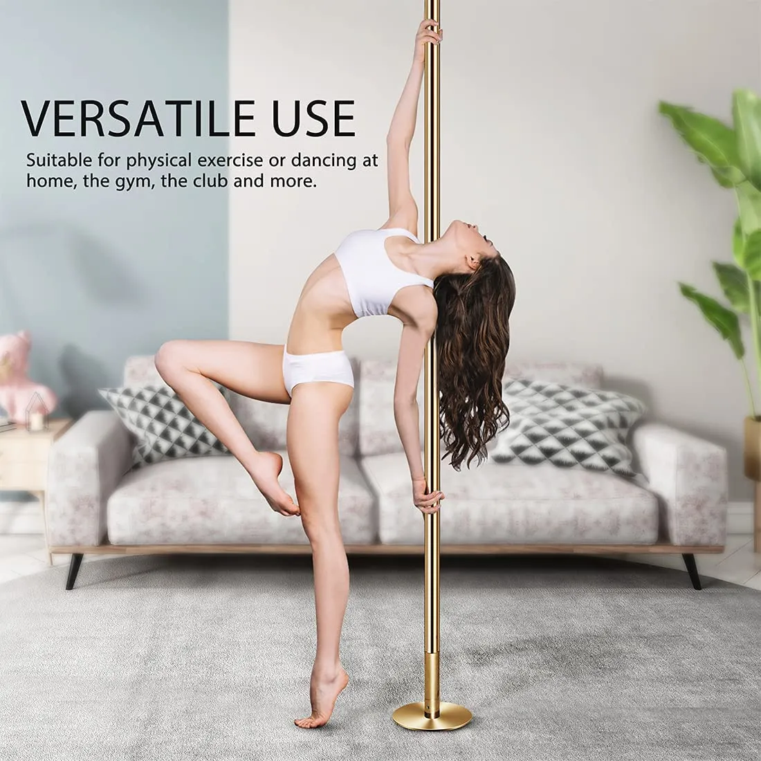 Portable Rotating Dancing Pole For Home Fitness