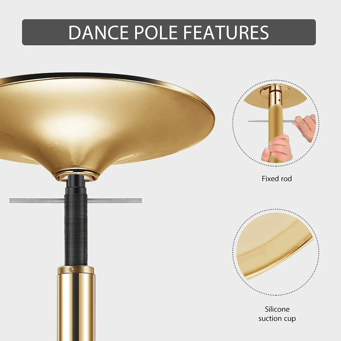 Portable Rotating Dancing Pole For Home Fitness