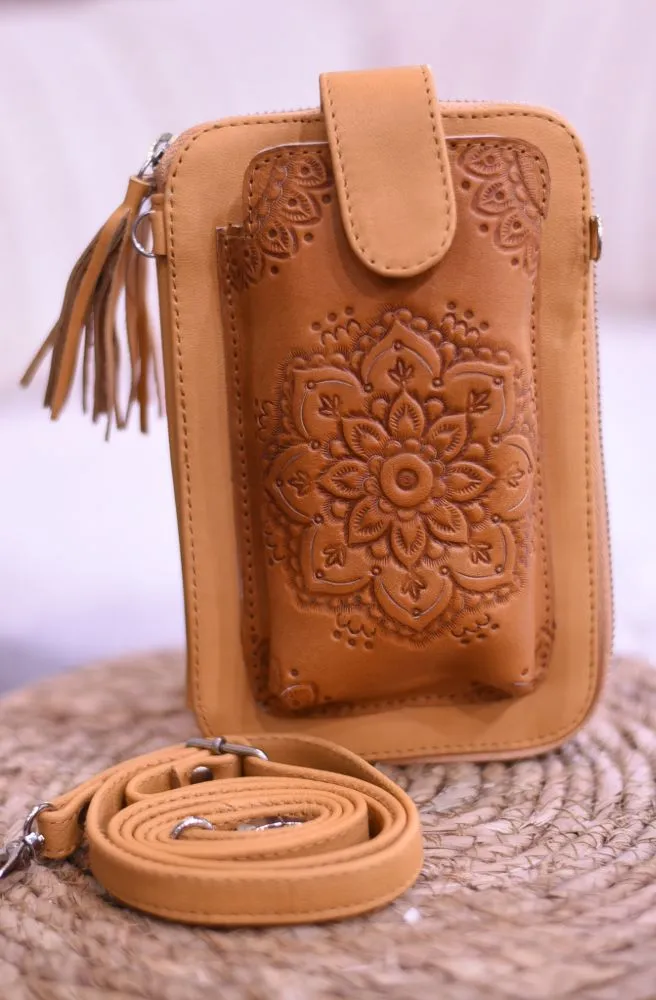 Posy Leather Phone Pouch Wallet