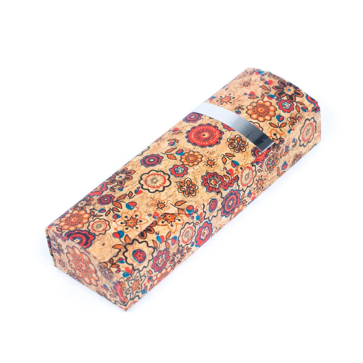 Printed cork glasses case with magnet closure L-1015