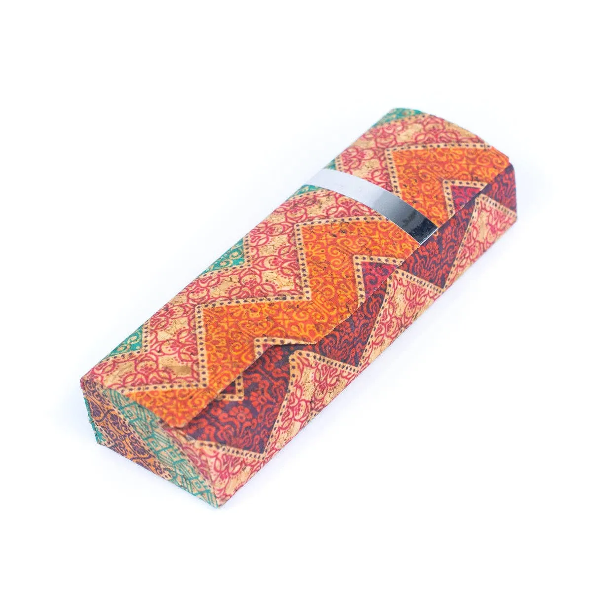 Printed cork glasses case with magnet closure L-1015