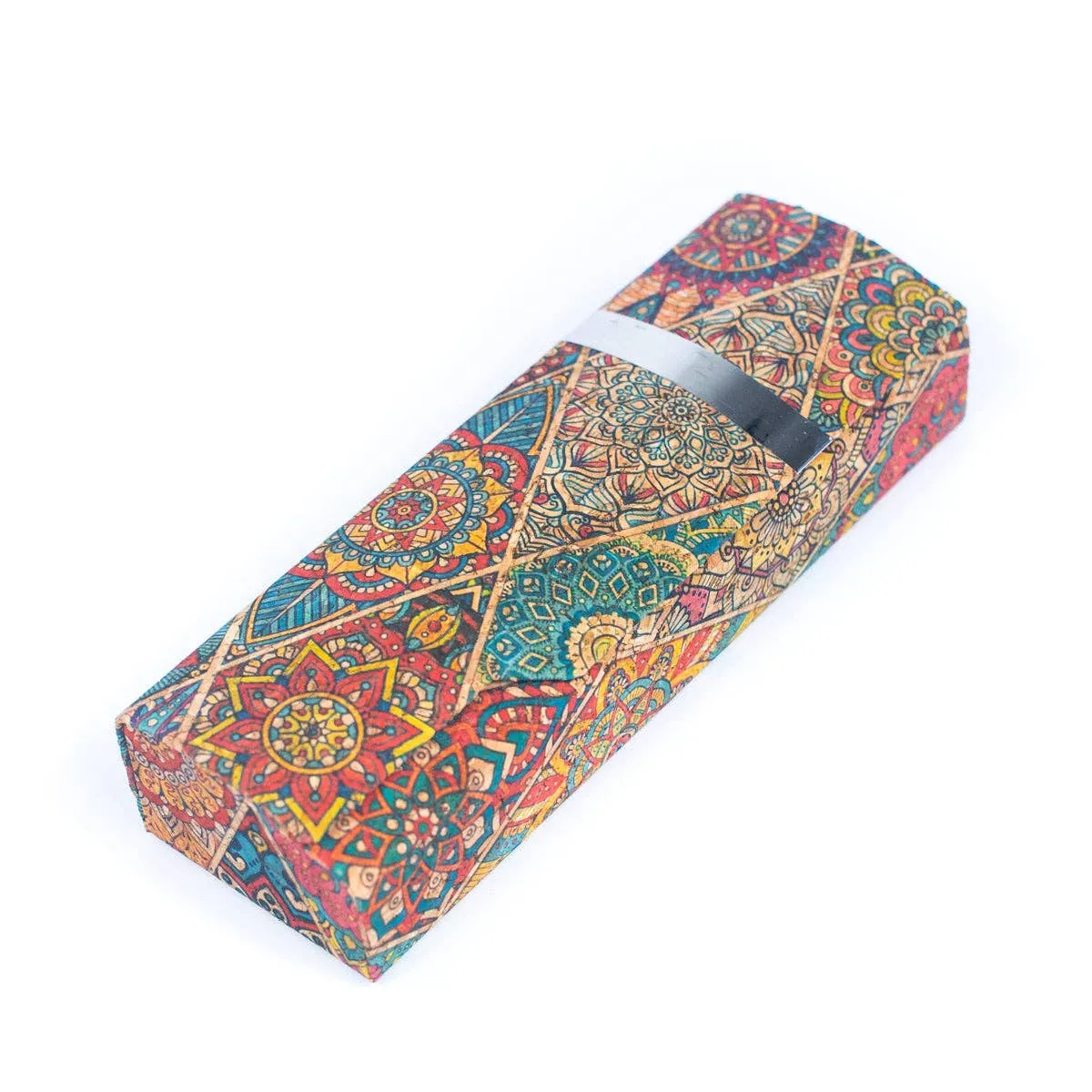 Printed cork glasses case with magnet closure L-1015