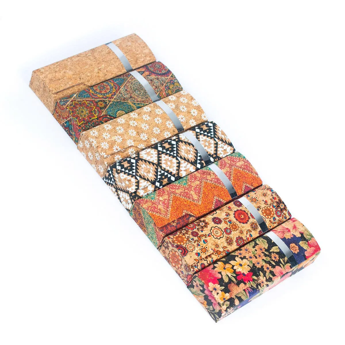 Printed cork glasses case with magnet closure L-1015