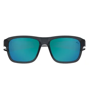 Puma Men's Blue Mirrored Polarized Rectangular Sunglasses