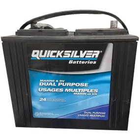 Quicksilver 12V Group 24 Dual Purp. Bat*NO SHIP*