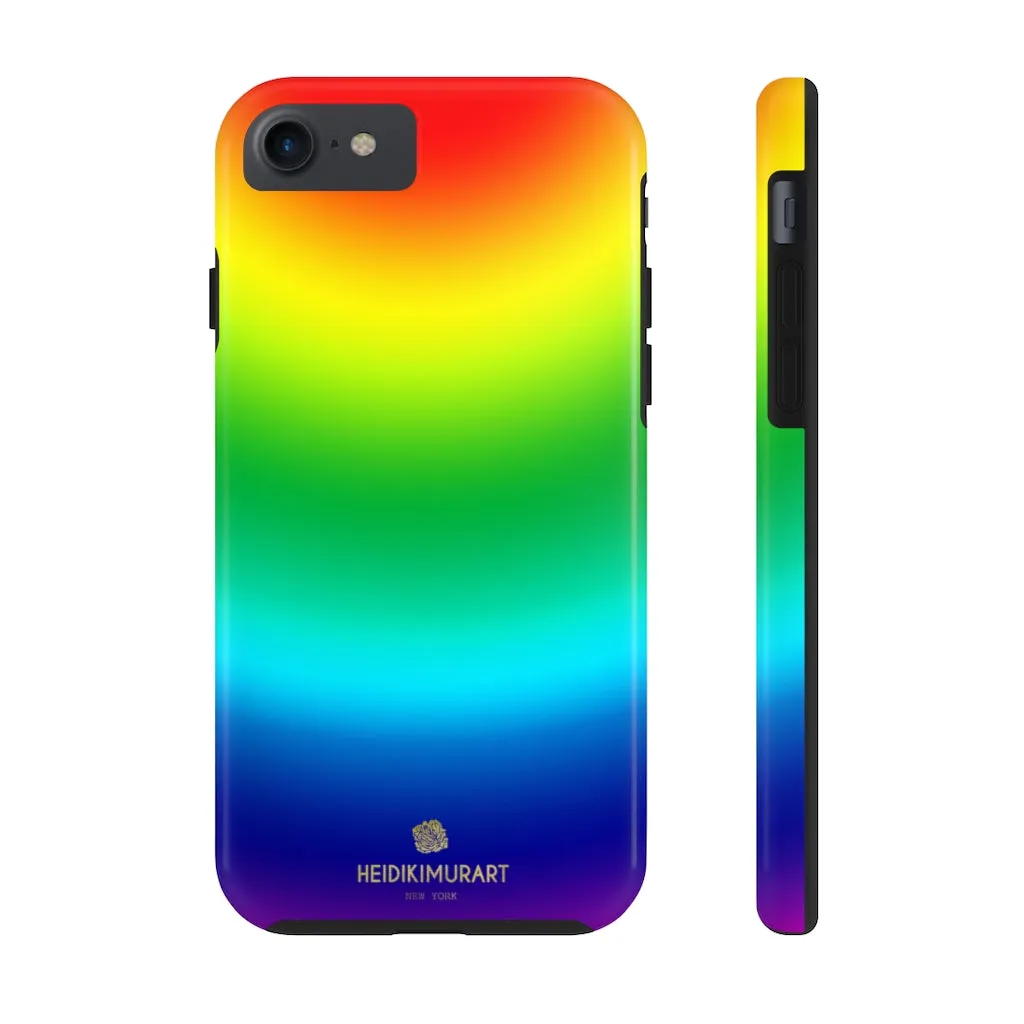 Rainbow Gay Pride iPhone Case, Ombre Designer Gay Friendly Case Mate Tough Phone Cases