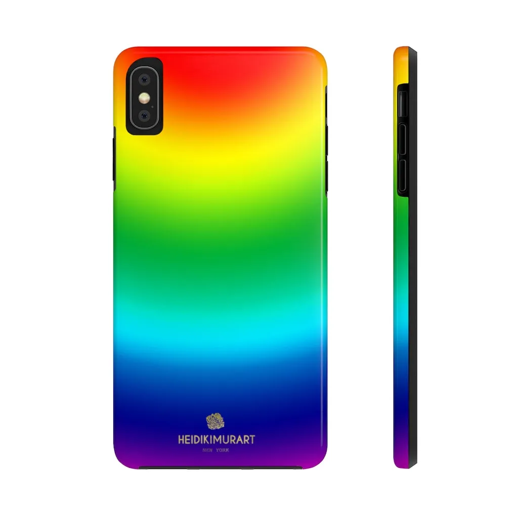 Rainbow Gay Pride iPhone Case, Ombre Designer Gay Friendly Case Mate Tough Phone Cases