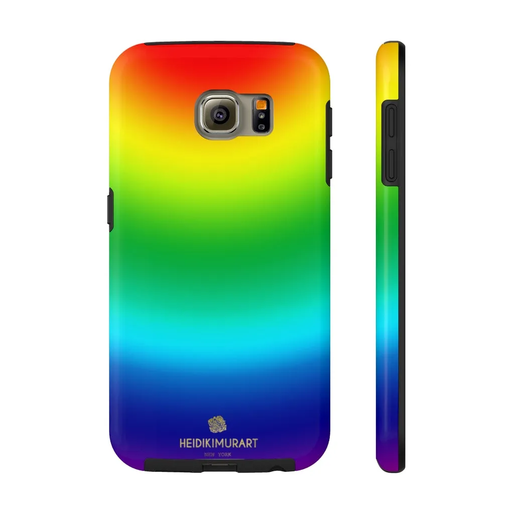 Rainbow Gay Pride iPhone Case, Ombre Designer Gay Friendly Case Mate Tough Phone Cases