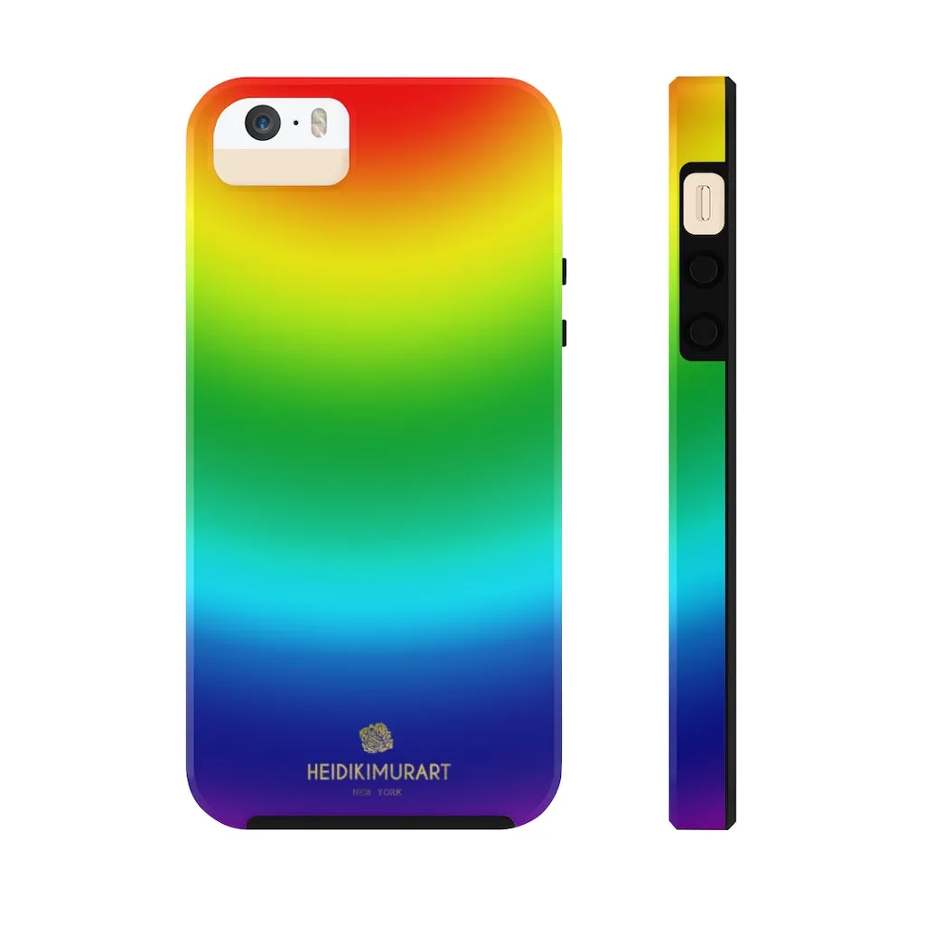 Rainbow Gay Pride iPhone Case, Ombre Designer Gay Friendly Case Mate Tough Phone Cases