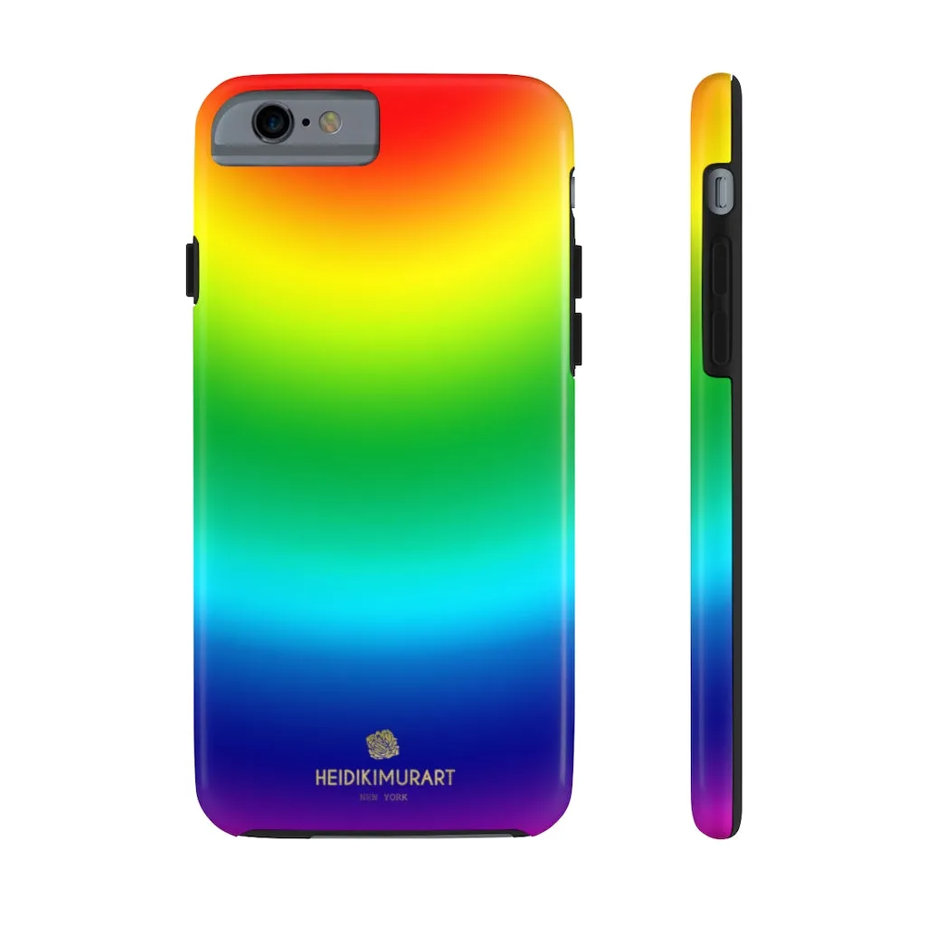 Rainbow Gay Pride iPhone Case, Ombre Designer Gay Friendly Case Mate Tough Phone Cases